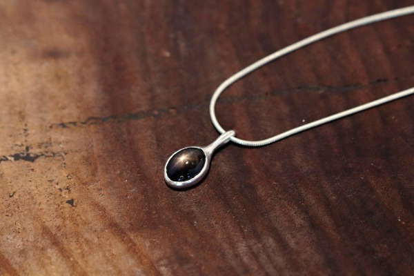 Raindrop necklace | star sapphire ver.